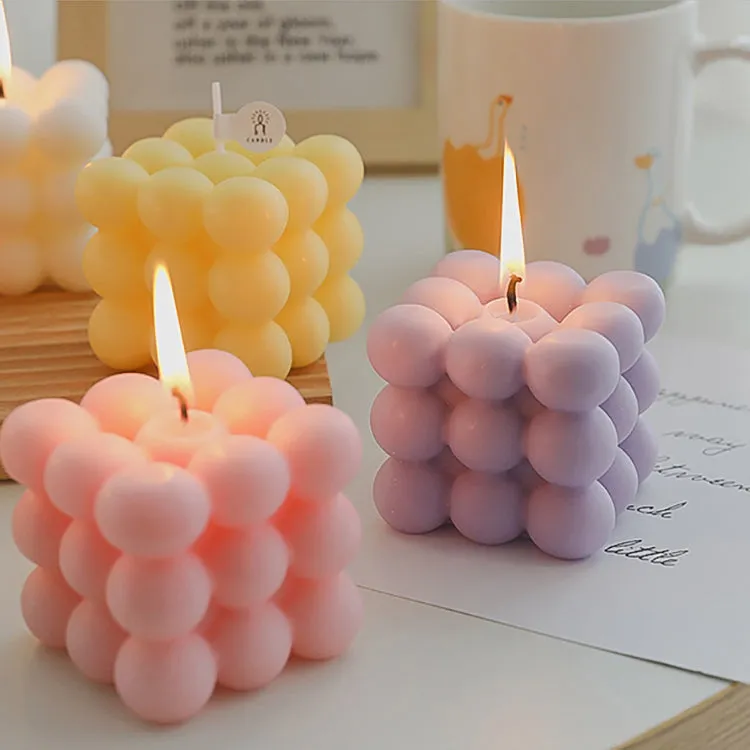 Cube Scented Candle | Pink Bubble Cube