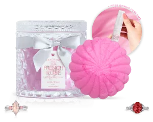 French Rose - Satin Collection - Candle and Bath Bomb Set