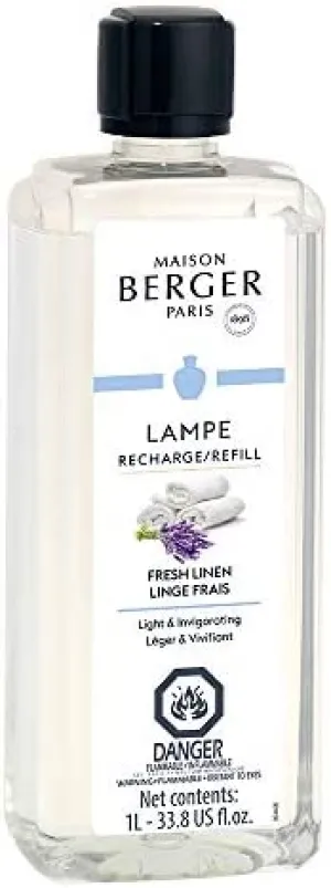 Fresh Linen - Lampe Berger Fragrance Refill for Home Fragrance Oil Diffuser - 1 Liter