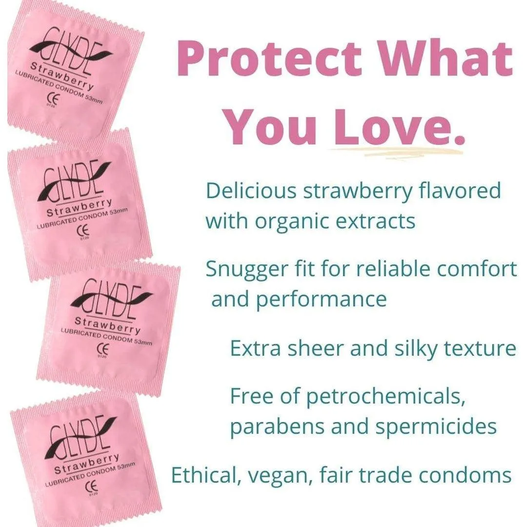 Glyde SlimFit Strawberry Flavored Condoms 🍓