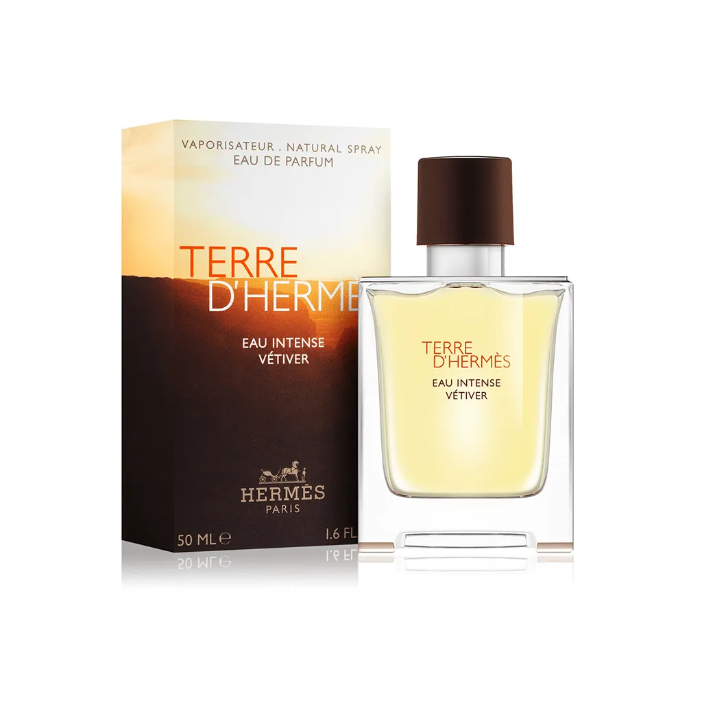 Hermes Terre d'Hermes Eau Intense Vetiver Eau de Parfum Men's Aftershave Spray (15ml, 50ml, 100ml)