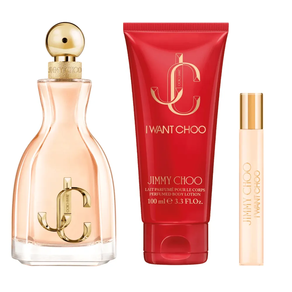 Jimmy Choo I Want Choo Women's Perfume Gift Set (100ml EDP   100ml Body Lotion   7.5ml EDP)