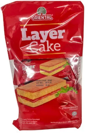 Oriental Layer Cake Strawberry Flavor 36 x 8 Packs