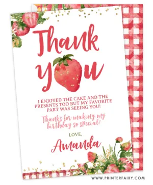 Strawberry Thank You Card